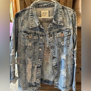 Fantastic Fawn Distressed Jean Jacket
